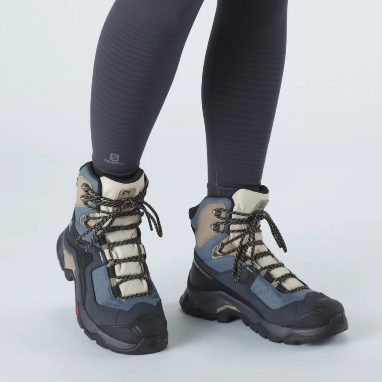 Botas Montaña Salomon Quest Element GTX Mujer Grises Negros Kaki | MX JVBK069